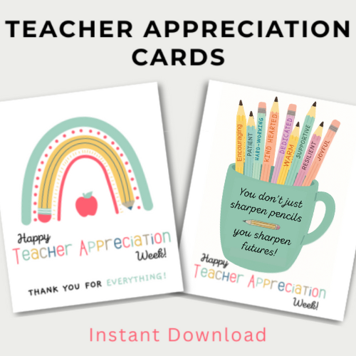 Teacher Appreciation Day Cards
